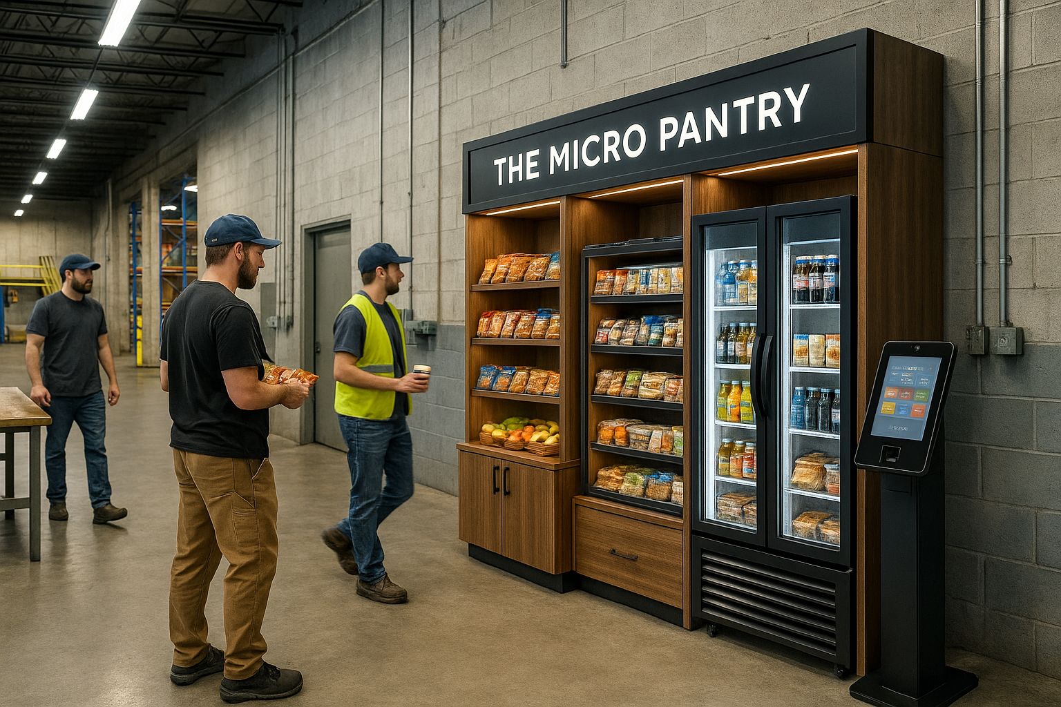 The Micro Pantry installation in commercial warehouse facility
